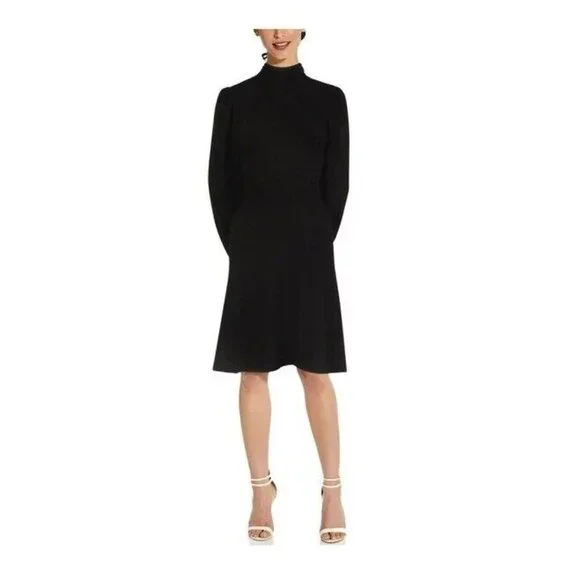 knee length dresses for ladies Adrianna Papell Illusion-Sleeve Sheath Dress main image 1